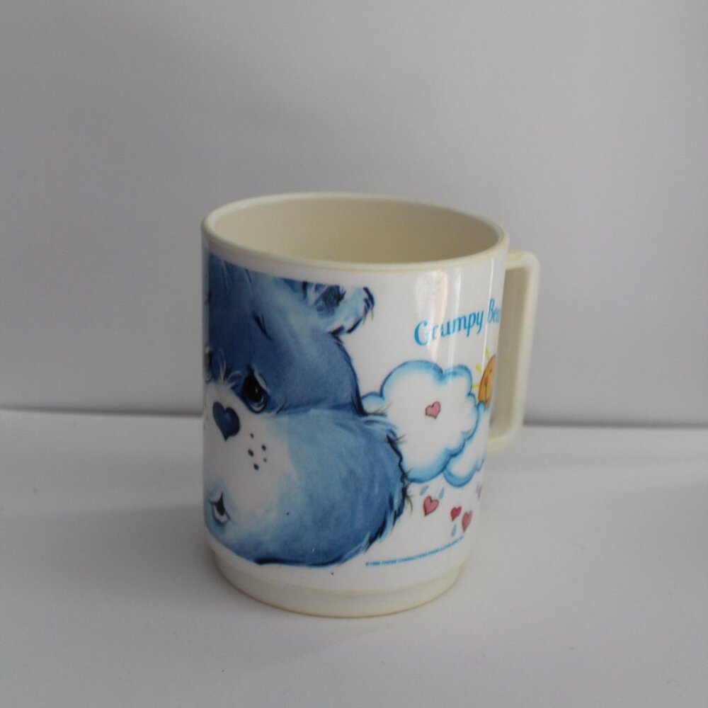 Grumpy Bear Mug Care Bears Plastic Vintage
